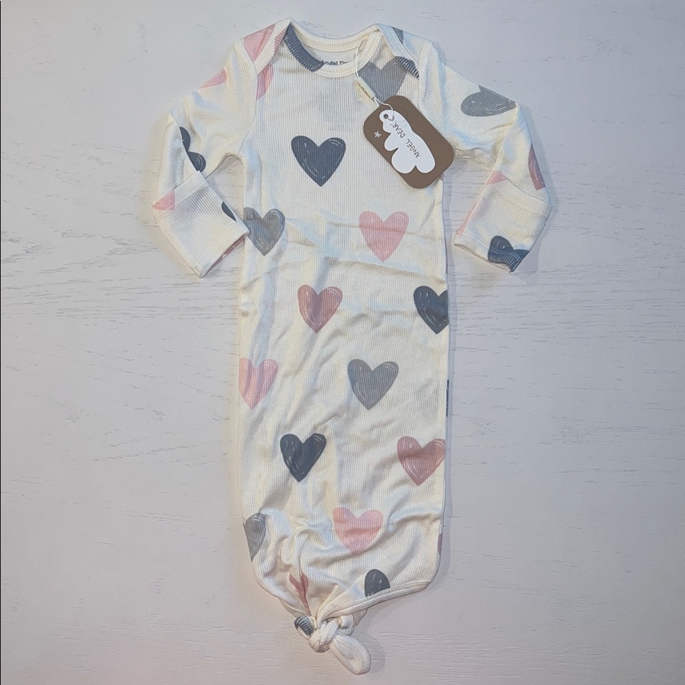 Angel Dear Baby Girl Hearts One Piece Gown 0-3 months